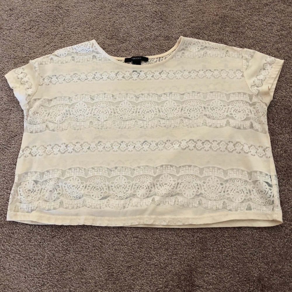 Off white crop top